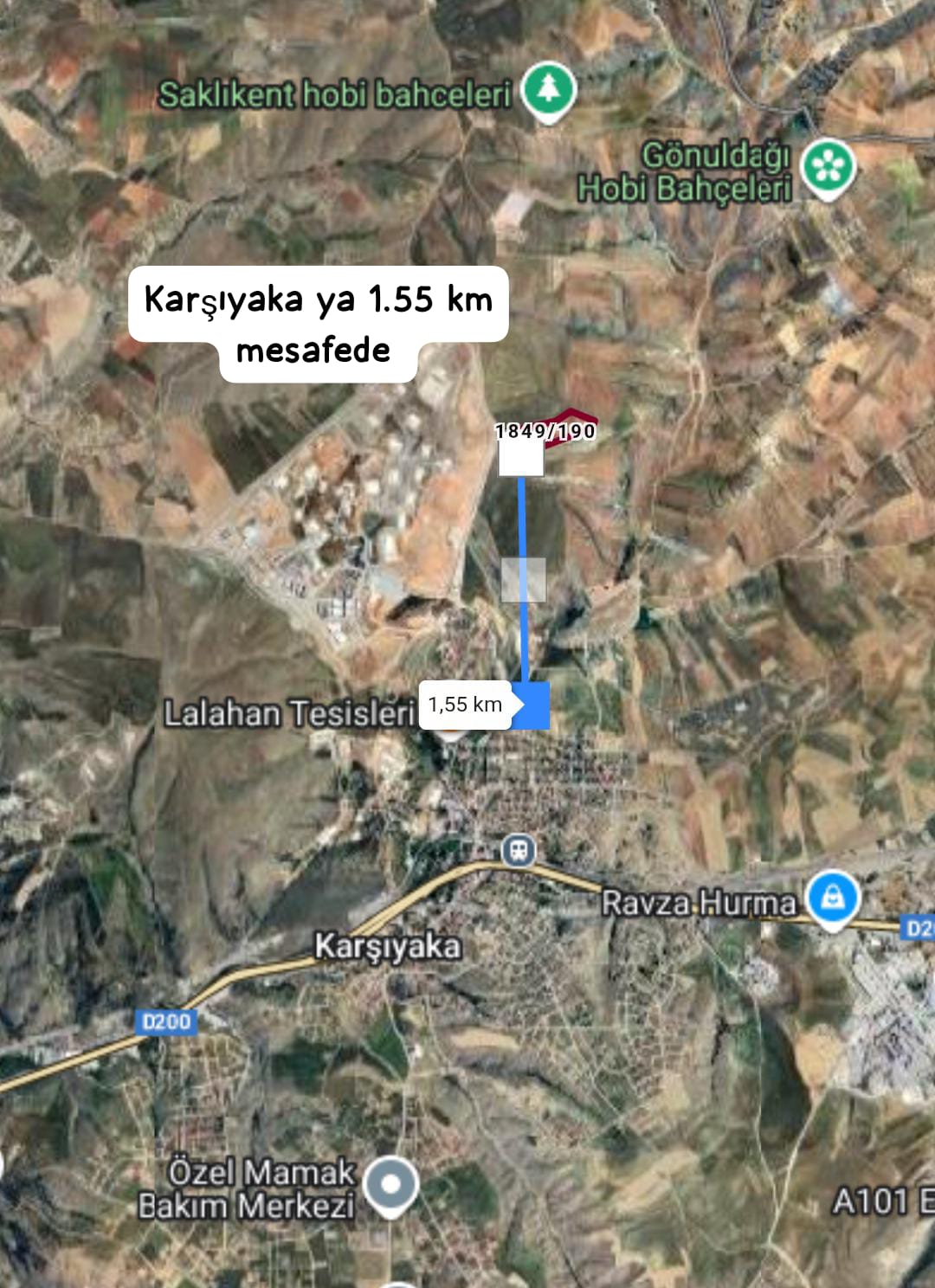SATILIK 250 METRE HOBİ BAHÇESİ - ANKARA ELMADAĞ fotoğraf 2